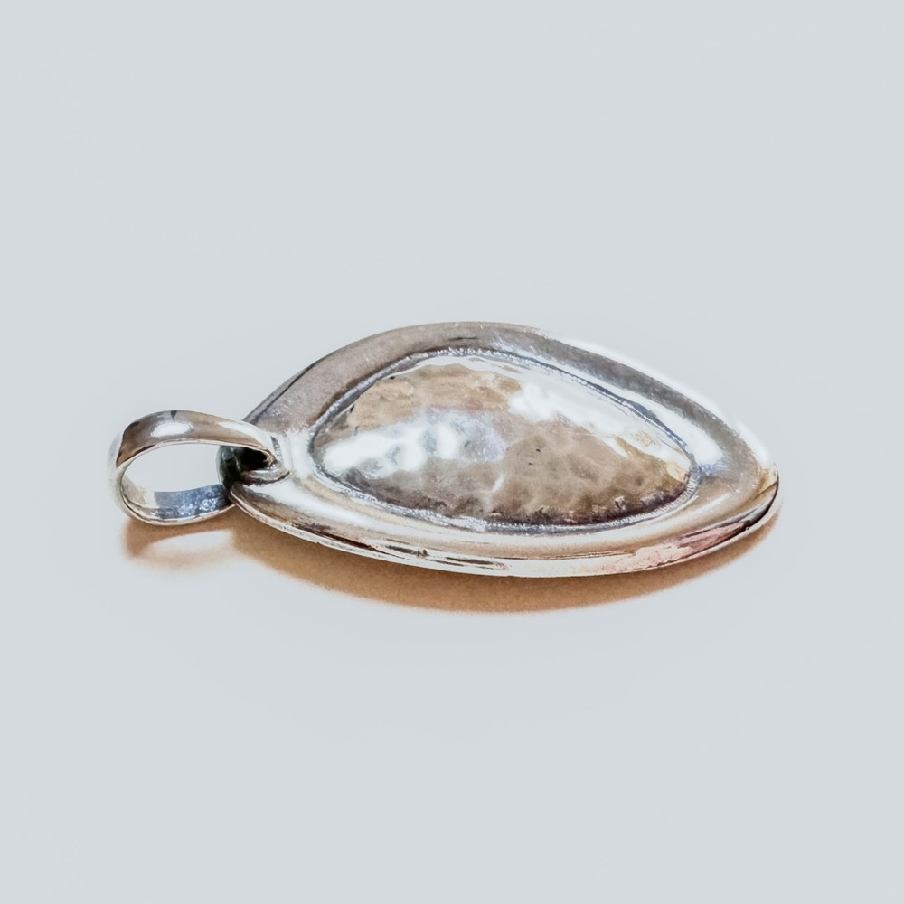 SILPADA Pendant Sterling Silver S1748 Asymmetrical Hammered SILPADA